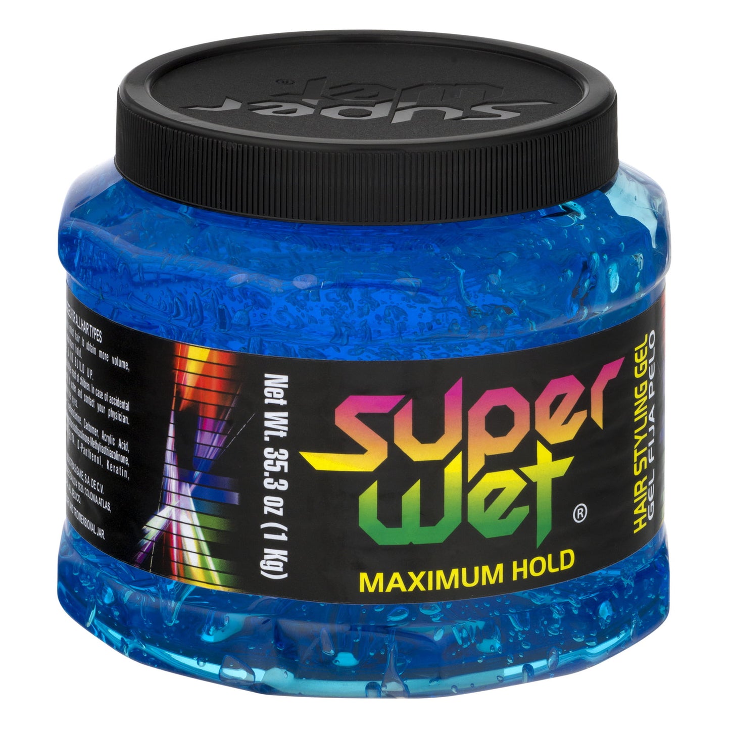 New 301878 Superwet Hair Gel 35.3 Oz Blue Hair Care Maximum hold