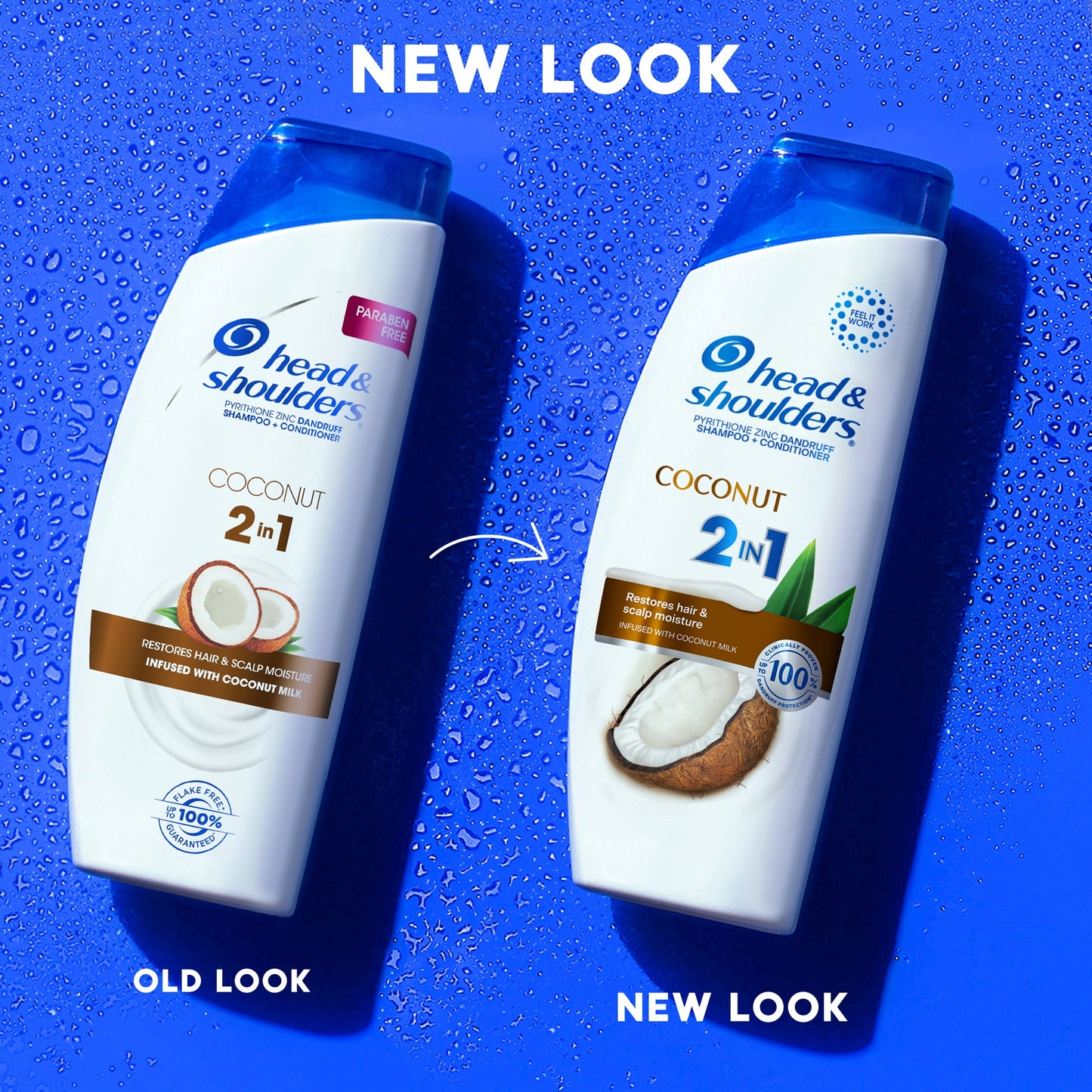 Head & Shoulders 2 in 1 Dandruff Shampoo and Conditioner, Coconut, 12.5 oz