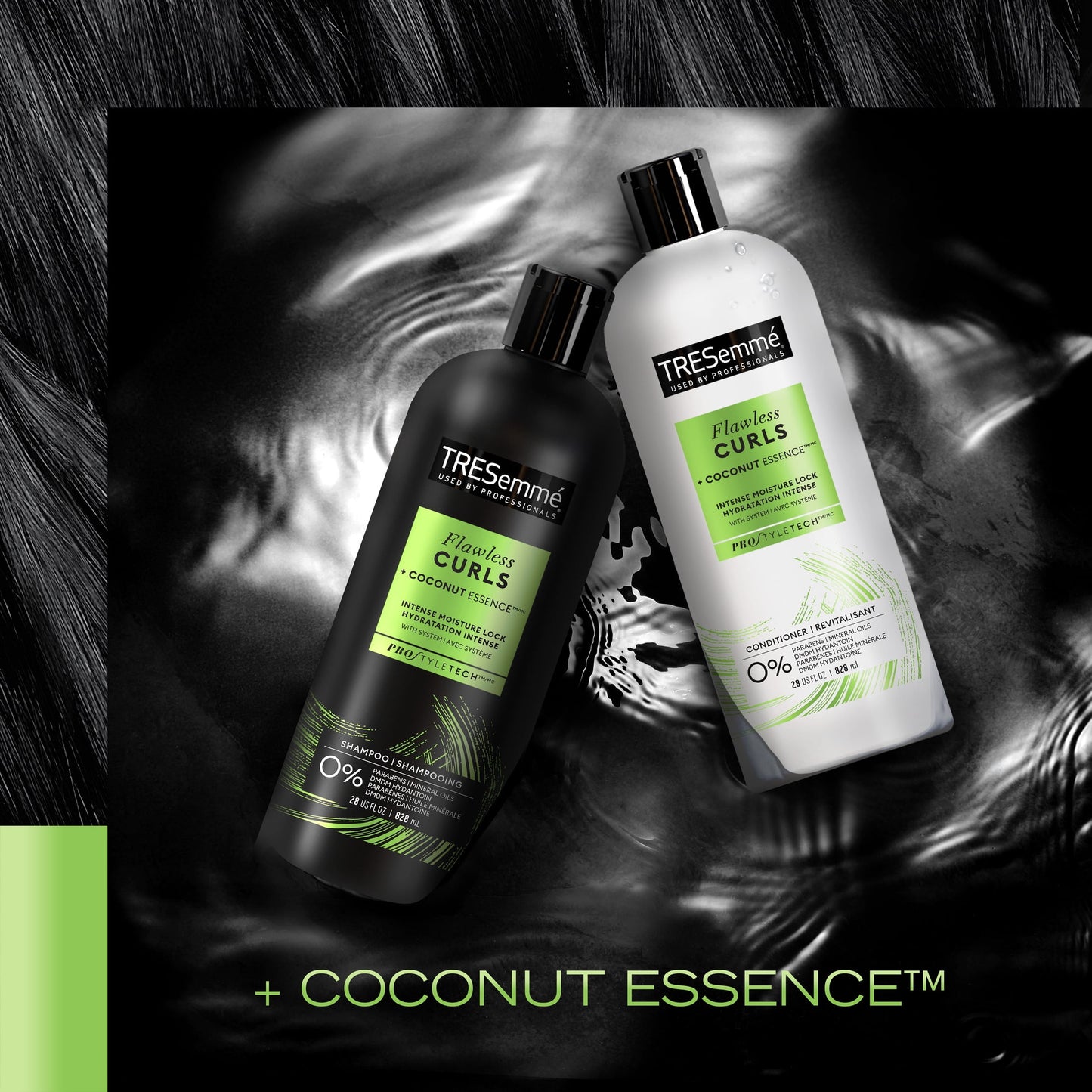 TRESemme Flawless Curls Enhancing Daily Shampoo, Coconut Essence, 28 fl oz