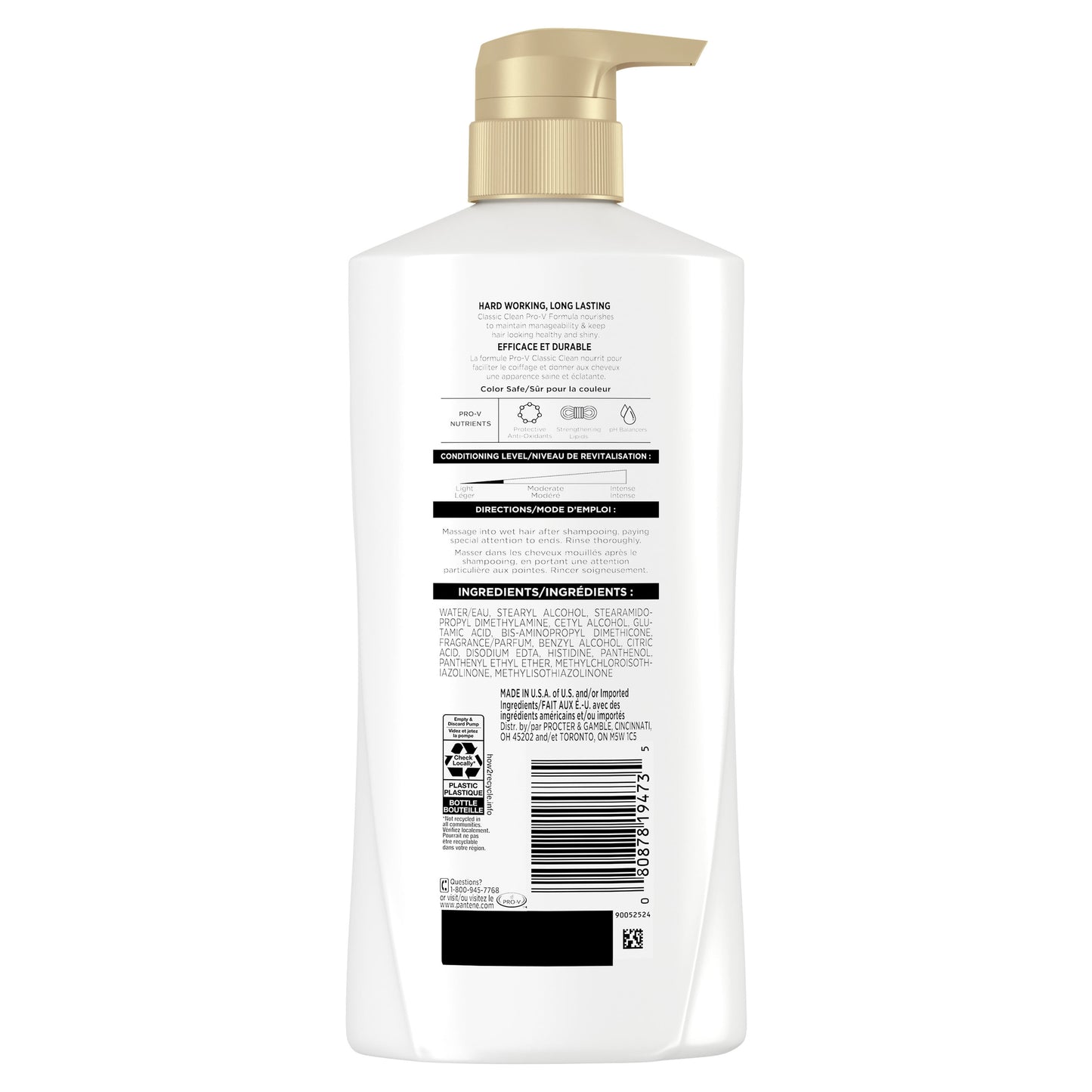 Pantene Pro-V Classic Clean Conditioner, Shine Enhancing, 16.0 fl oz