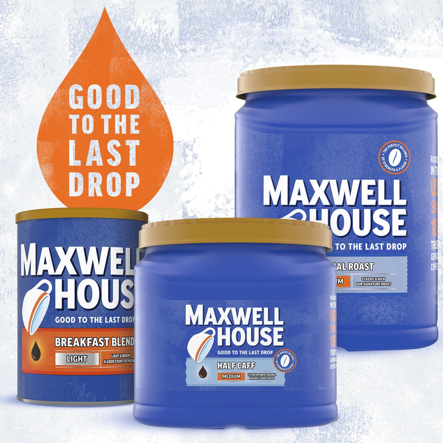 Maxwell House Half Caff Ground Coffee, 25.6 oz. Canister