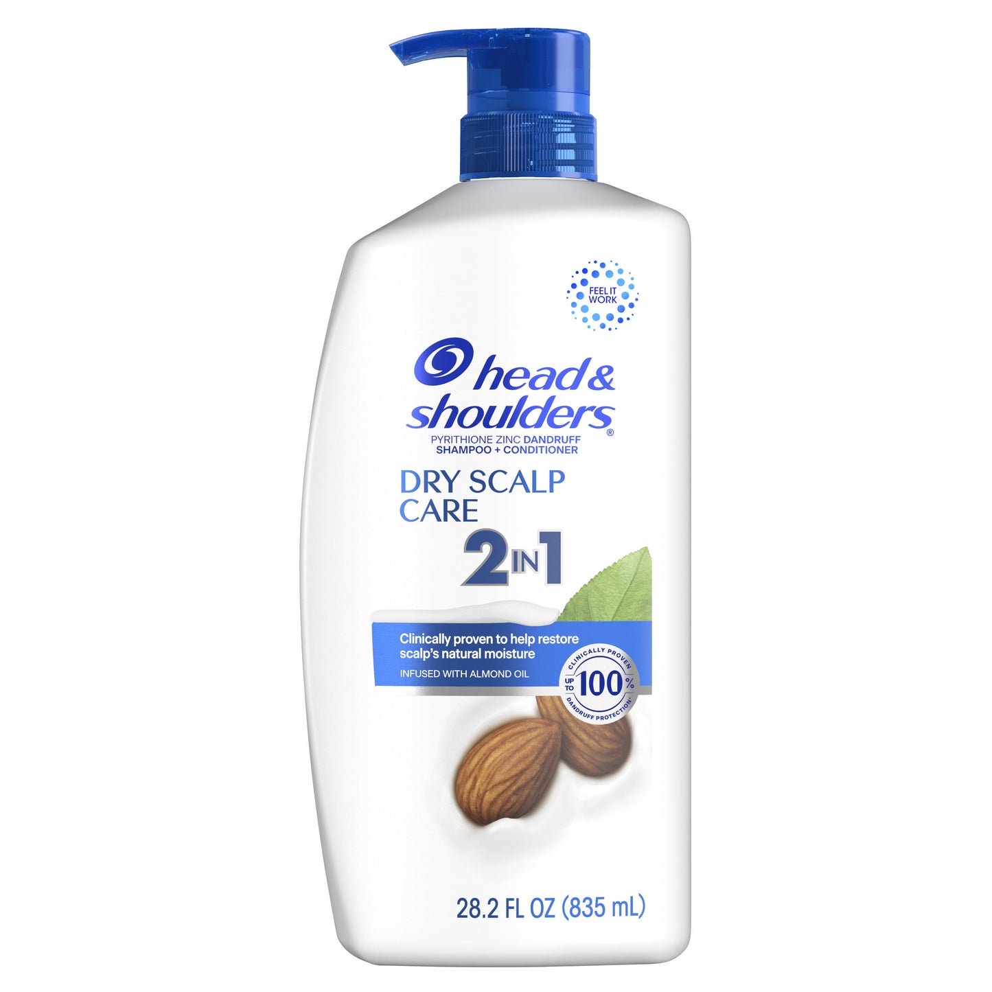 Head & Shoulders 2 in 1 Dandruff Shampoo and Conditioner, Dry Scalp Care, 28.2 oz