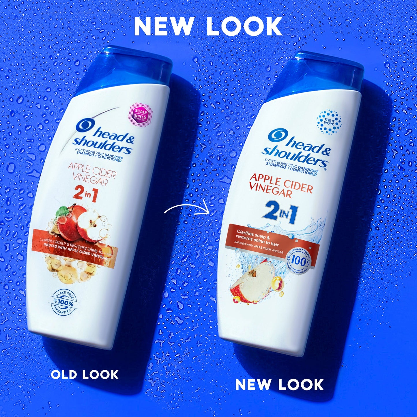 Head & Shoulders 2 in 1 Dandruff Shampoo and Conditioner, Apple Cider Vinegar, 12.5 oz