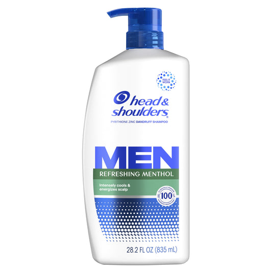 Head and Shoulders Mens Dandruff Shampoo, Refreshing Menthol, 28.2 oz