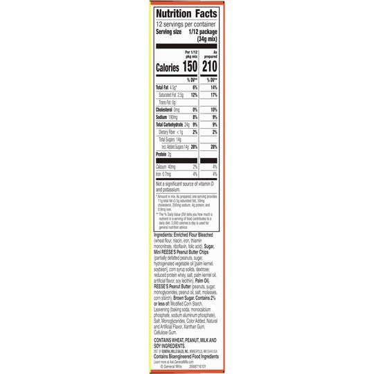 Betty Crocker REESE'S Peanut Butter Coffee Cake Mix with Streusel Topping, 14.2 oz