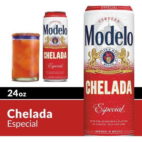 Modelo Chelada Especial Mexican Import Flavored Beer, 24 fl oz - 1 Can, 3.5% ABV