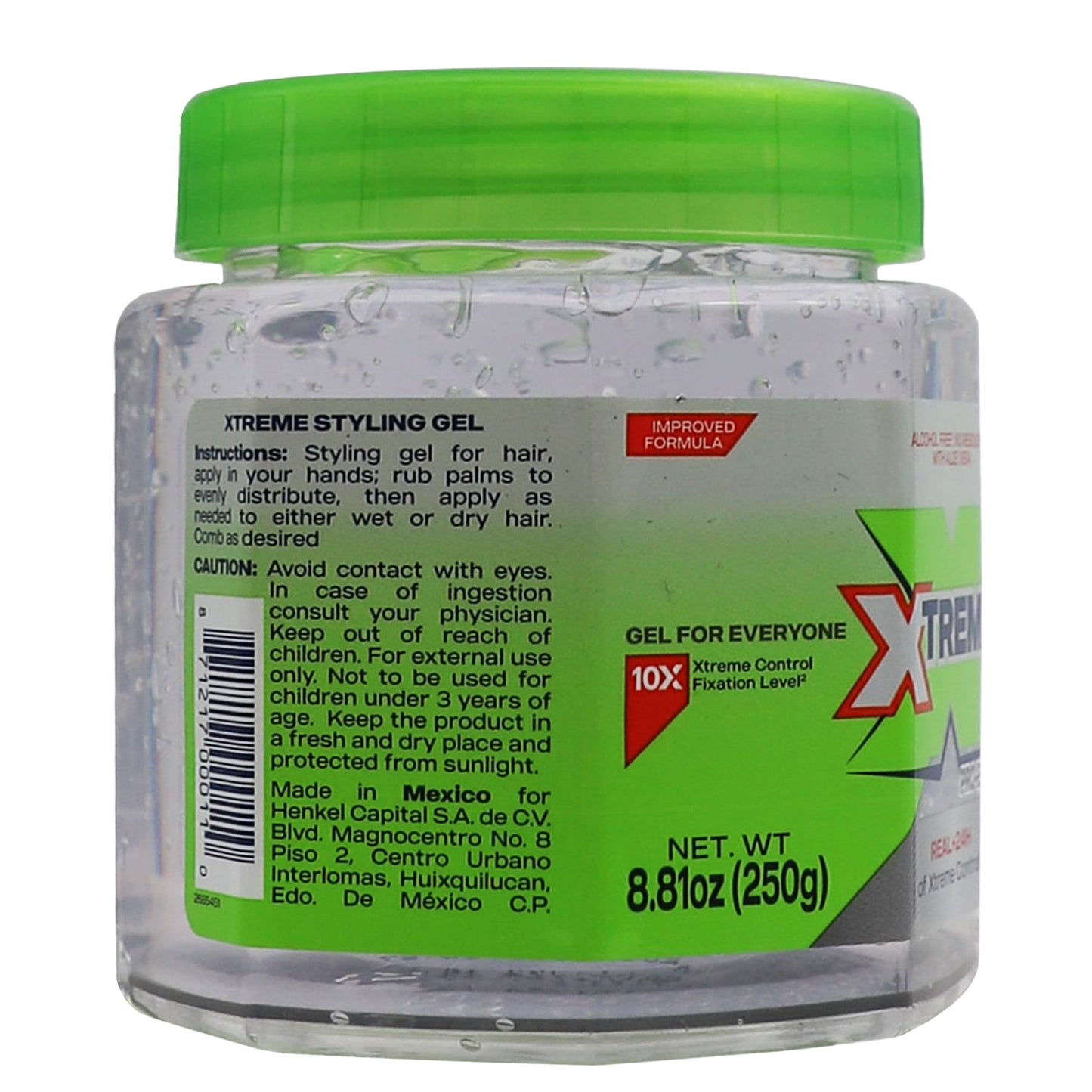 Wet Line Xtreme Clear  Styling Hair Gel Jar, Men and Women, Frizz Control, 8.8 oz