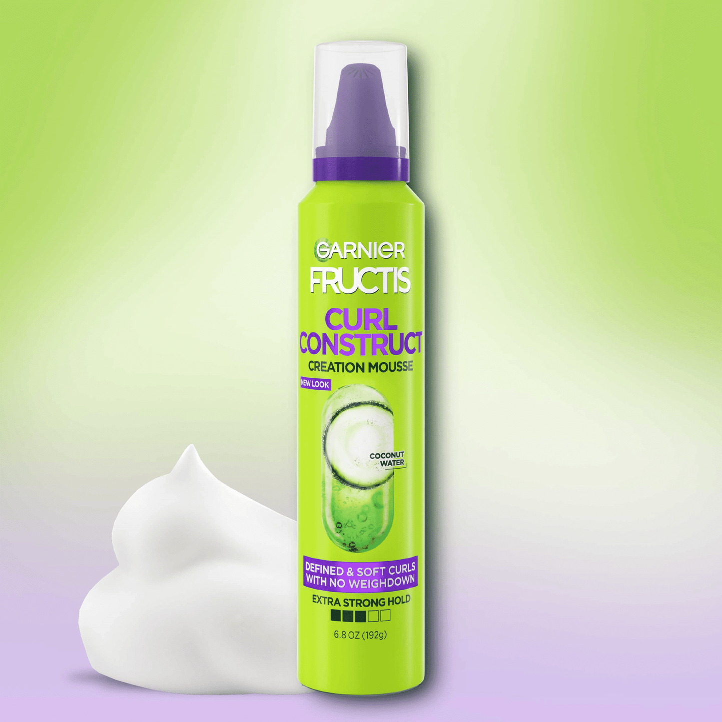 Garnier Fructis Style Curl Construct Creation Mousse, For Curly Hair, 6.8 oz