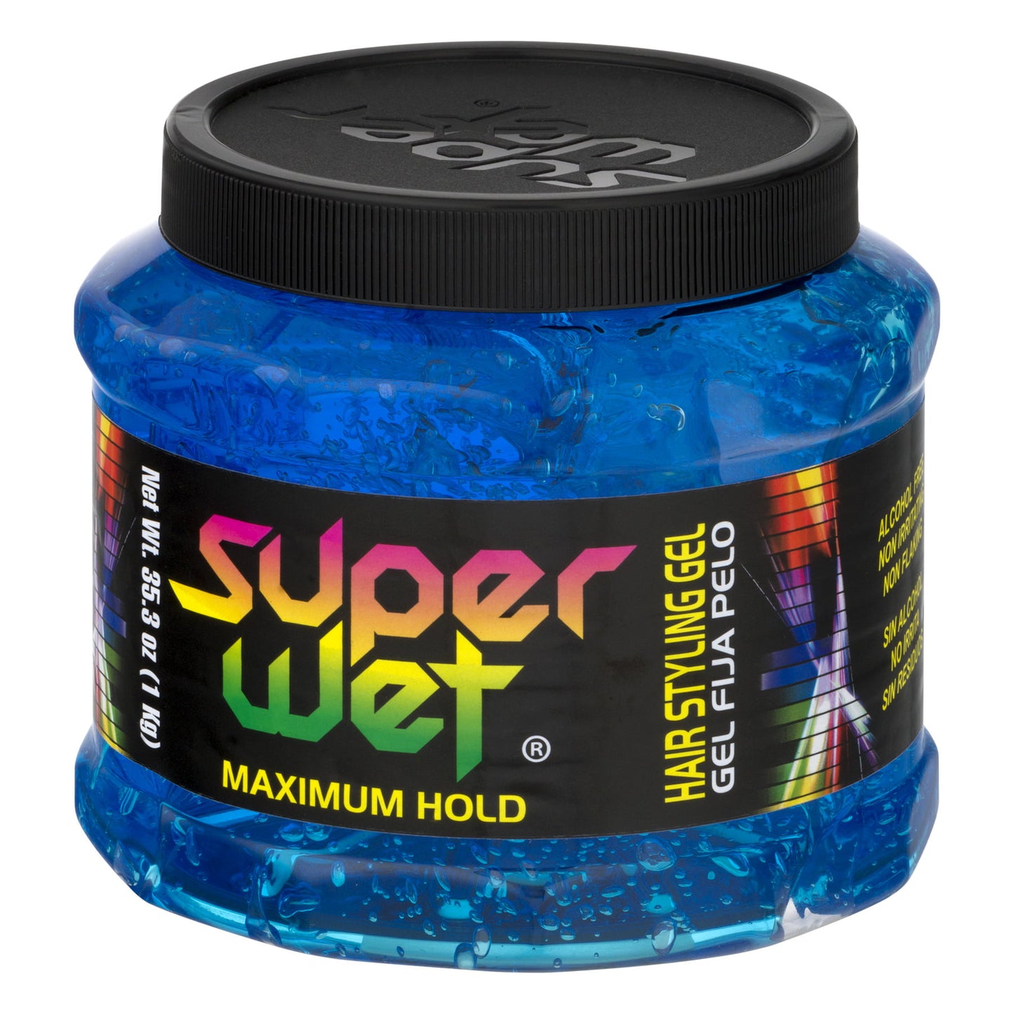 New 301878 Superwet Hair Gel 35.3 Oz Blue Hair Care Maximum hold