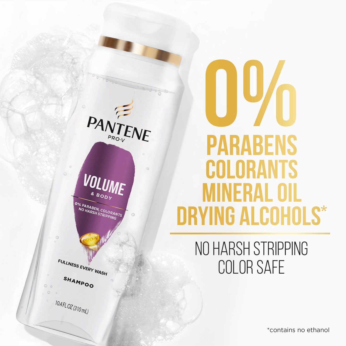 Pantene Pro-V Volume and Body Shampoo, All Hair Types, 10.4 fl oz
