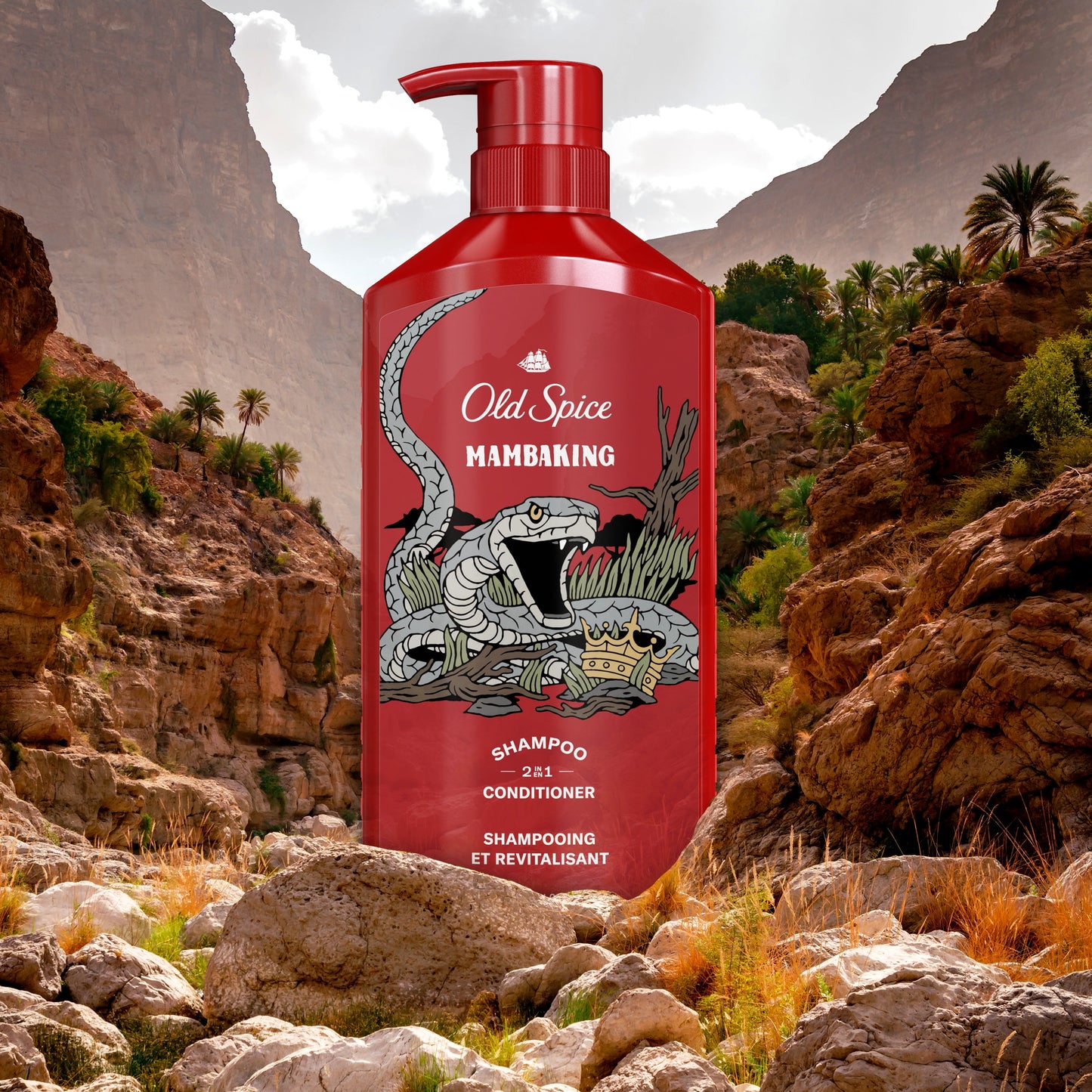 Old Spice Mamba King 2n1 Men's Shampoo and Conditioner, All Hair Types, 21.9 fl oz