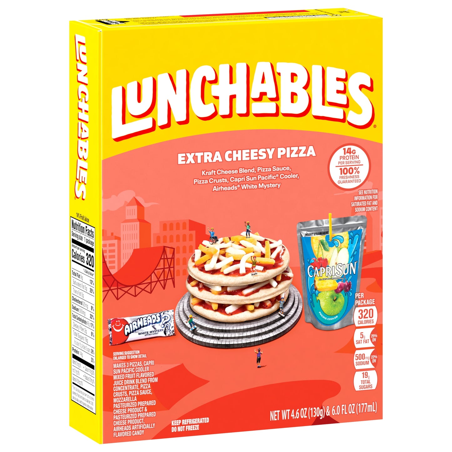 Lunchables Extra Cheese Pizza Kids Lunch Meal Kit, 10.6 oz Box