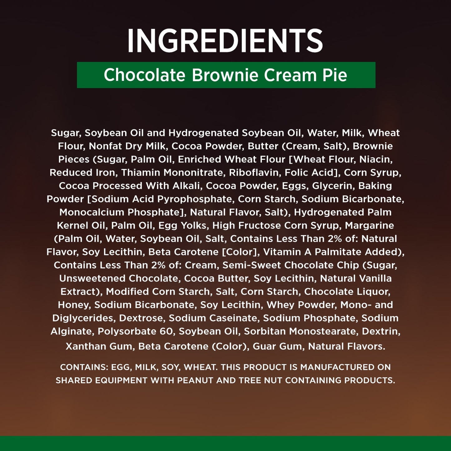 Marie Callender's Chocolate Brownie Cream Pie, 25 oz (Frozen)