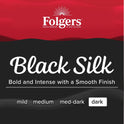 Folgers Black Silk Ground Coffee, Smooth Dark Roast Coffee, 9.6 Ounce Canister
