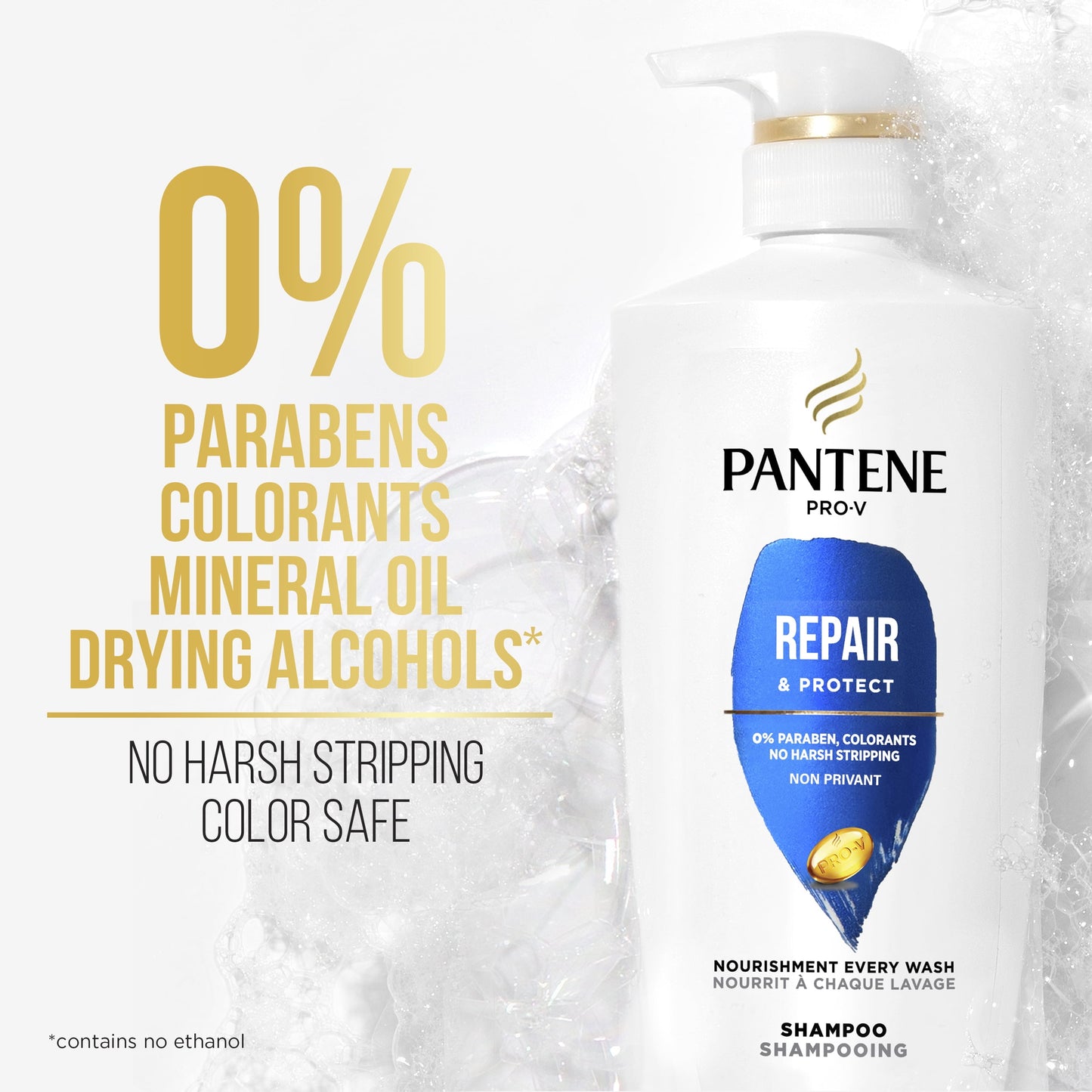 Pantene Pro-V Repair & Protect Shampoo, All Hair Types, 17.9 fl oz