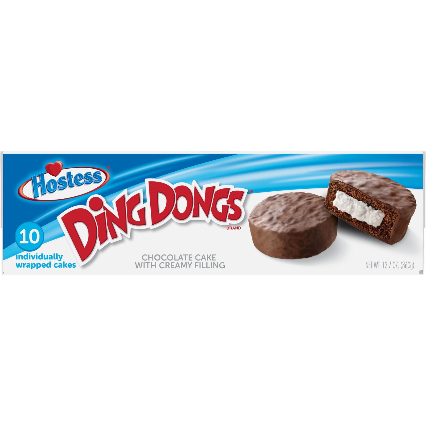 Hostess Chocolate Ding Dongs Snack Cakes - 12.70 oz, 10 Count