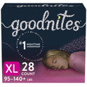 Goodnites Nighttime Bedwetting Underwear for Girls, XL, 28 Ct