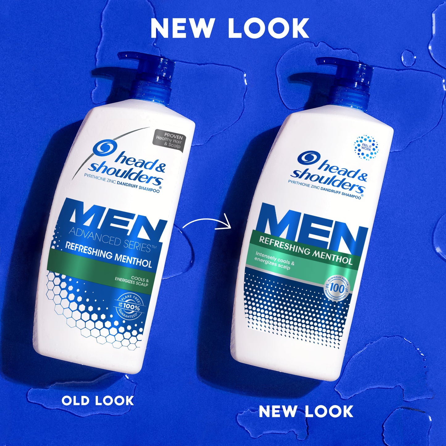 Head and Shoulders Mens Dandruff Shampoo, Refreshing Menthol, 28.2 oz