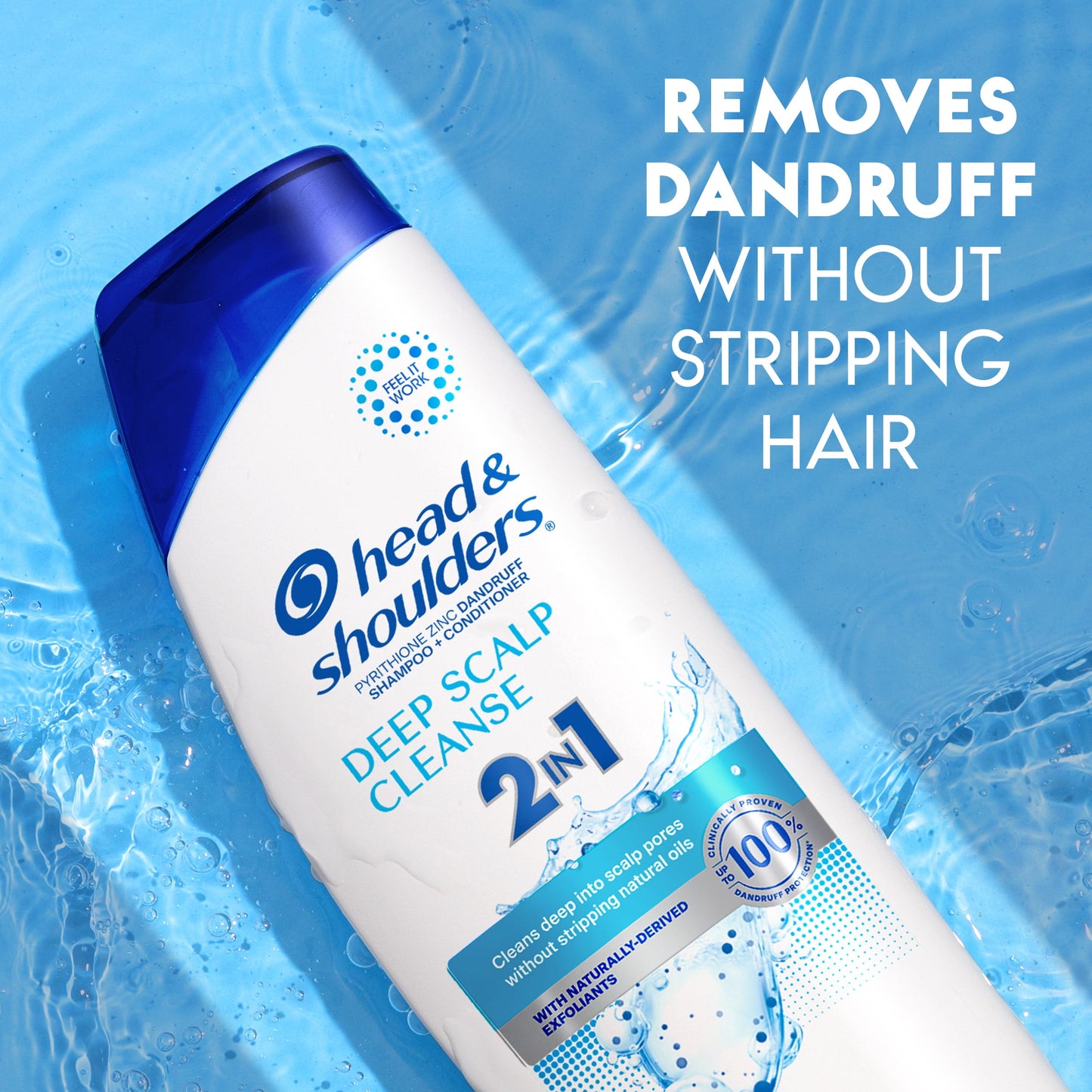 Head & Shoulders 2 in 1 Dandruff Shampoo and Conditioner, Deep Scalp Cleanse, 12.5 oz