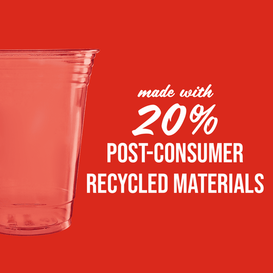 Solo Disposable Plastic Cups, Clear, 18oz, 25 Count