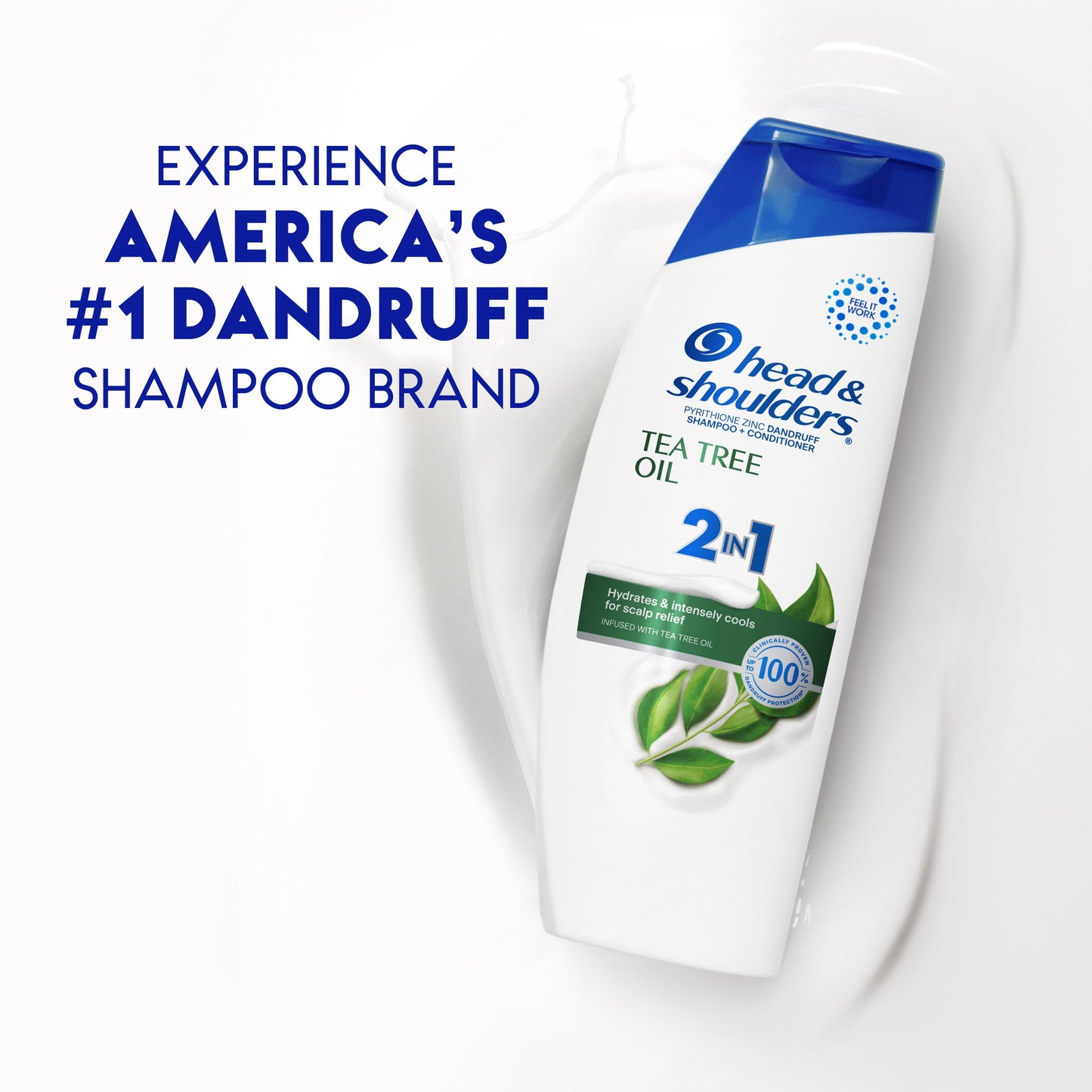 Head & Shoulders 2 in 1 Dandruff Shampoo and Conditioner, Tea Tree Oil, 12.5 fl oz