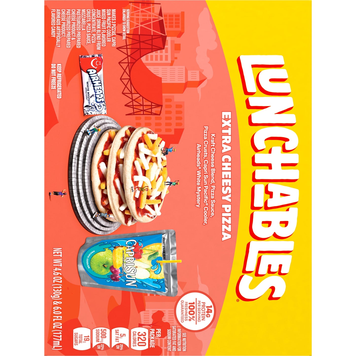 Lunchables Extra Cheese Pizza Kids Lunch Meal Kit, 10.6 oz Box