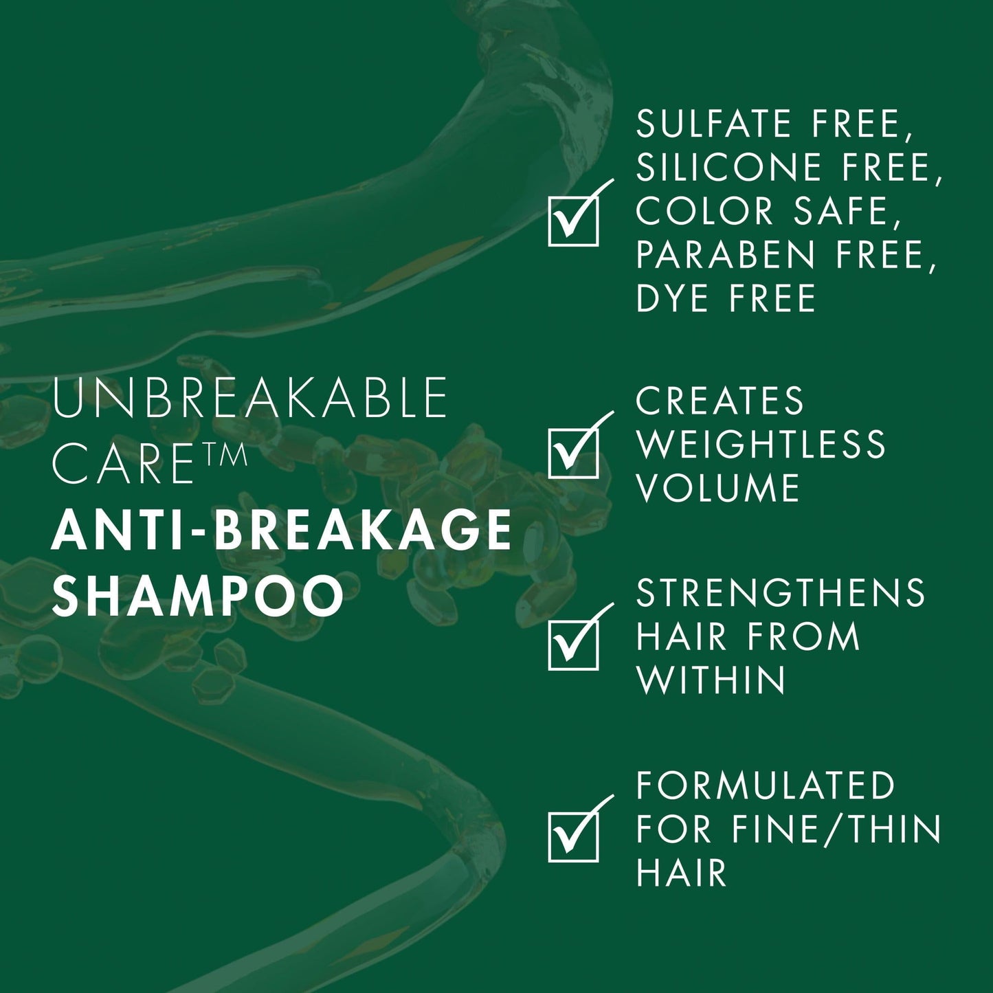 Nexxus Unbreakable Care Anti Breakage Daily Shampoo with Biotin, 16.5 fl oz