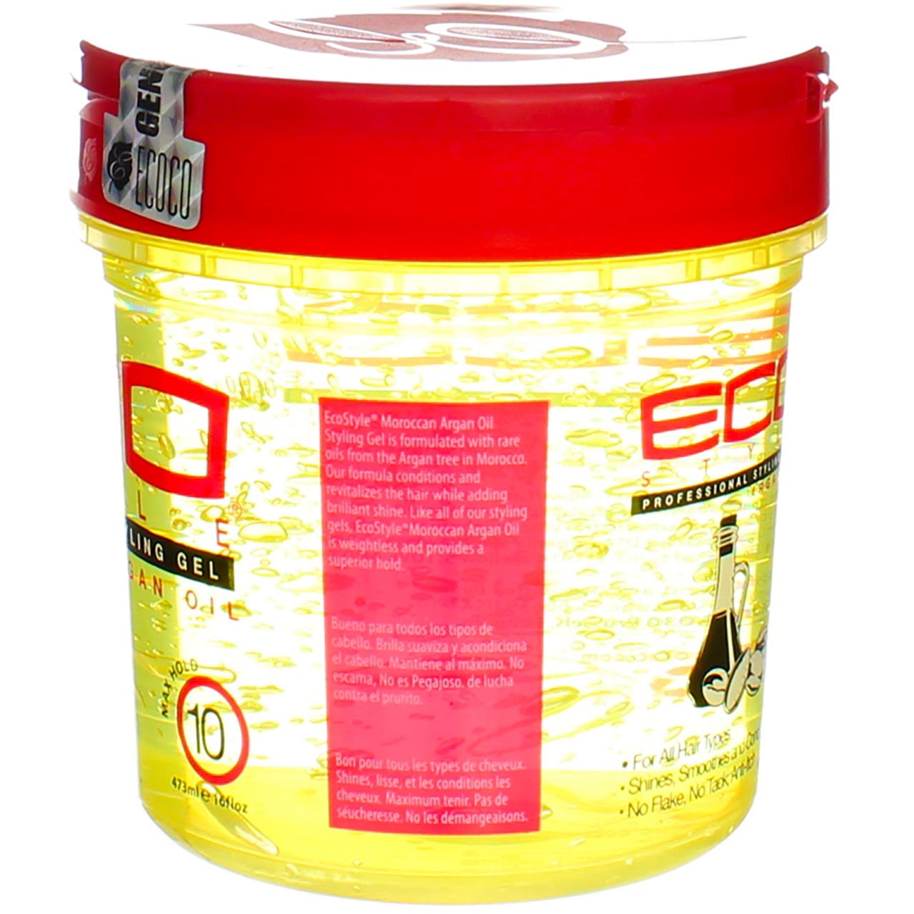 Eco Styler Argan Oil Hair Styling Gel, 16 oz., Moisturizing, Unisex