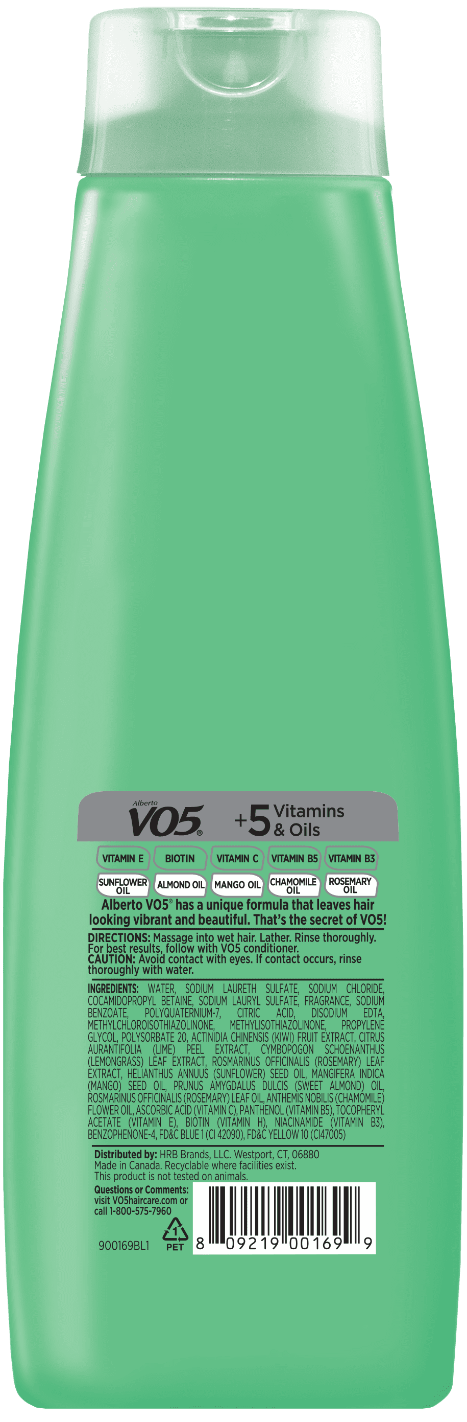 Alberto VO5 Kiwi Lime Squeeze Clarifying Shampoo with Vitamin E & C, for All Hair Types, 16.9 fl oz