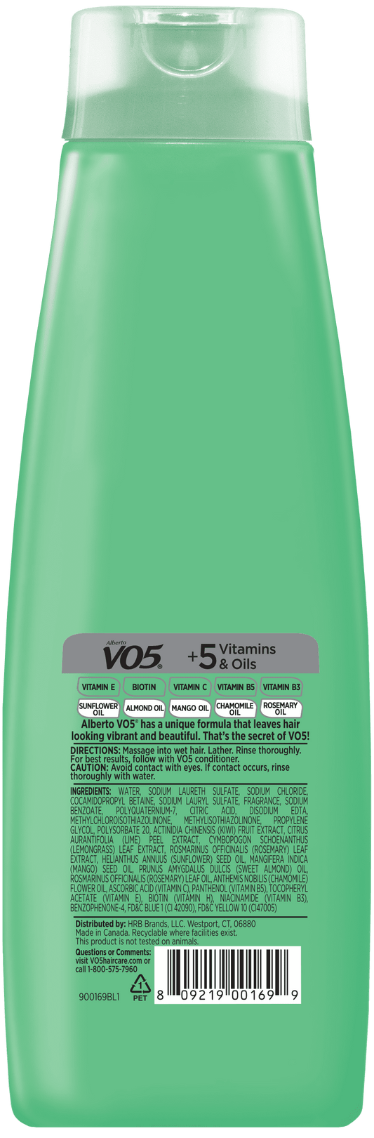 Alberto VO5 Kiwi Lime Squeeze Clarifying Shampoo with Vitamin E & C, for All Hair Types, 16.9 fl oz