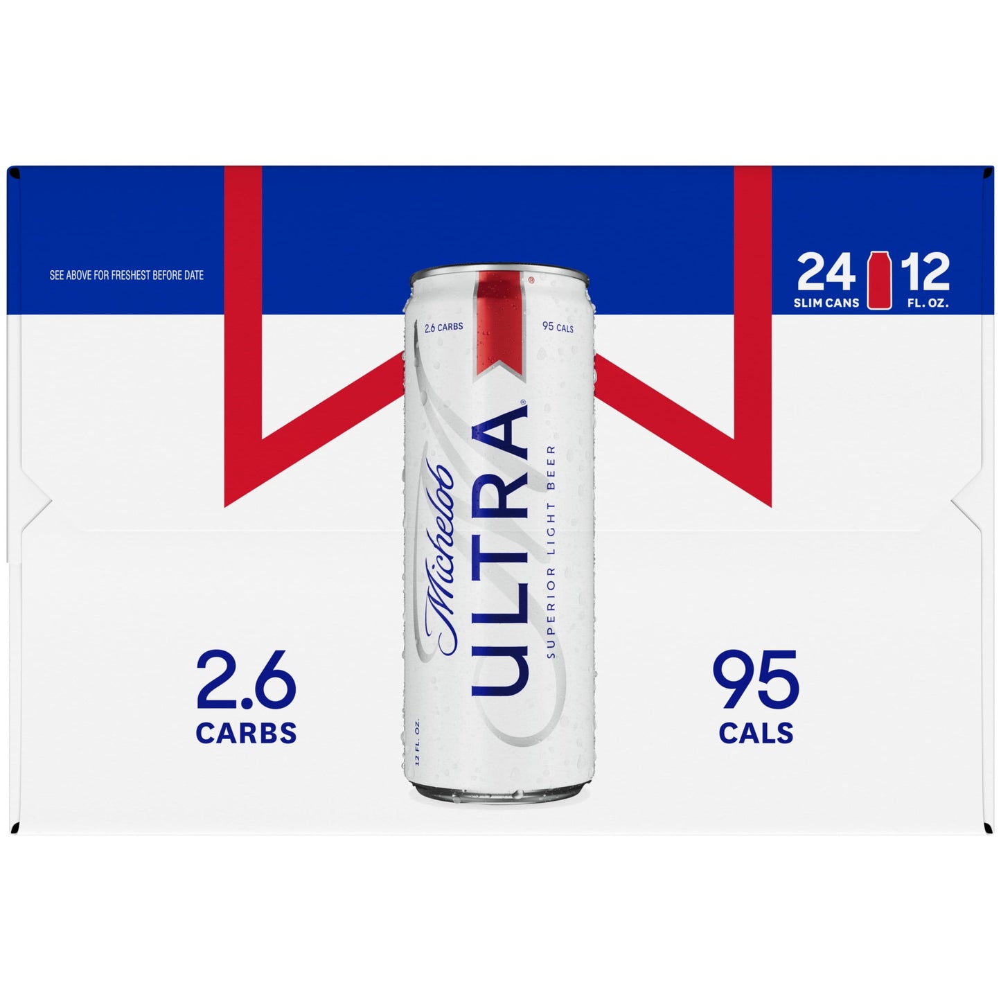 Michelob ULTRA Light Beer, 24 Pack Beer, 12 fl oz Cans, 4.2 % ABV, Domestic