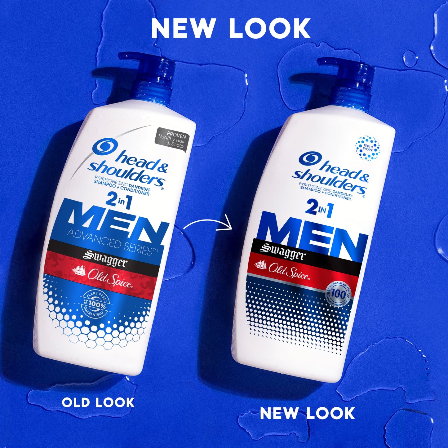 Head & Shoulders Men's 2 in 1 Dandruff Shampoo and Conditioner, Old Spice Swagger, 28.2 fl oz