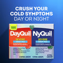 Vicks NyQuil Severe Liquicaps, Nighttime Cold, Cough & Flu Relief, Over-the-Counter Medicine, 24 Ct