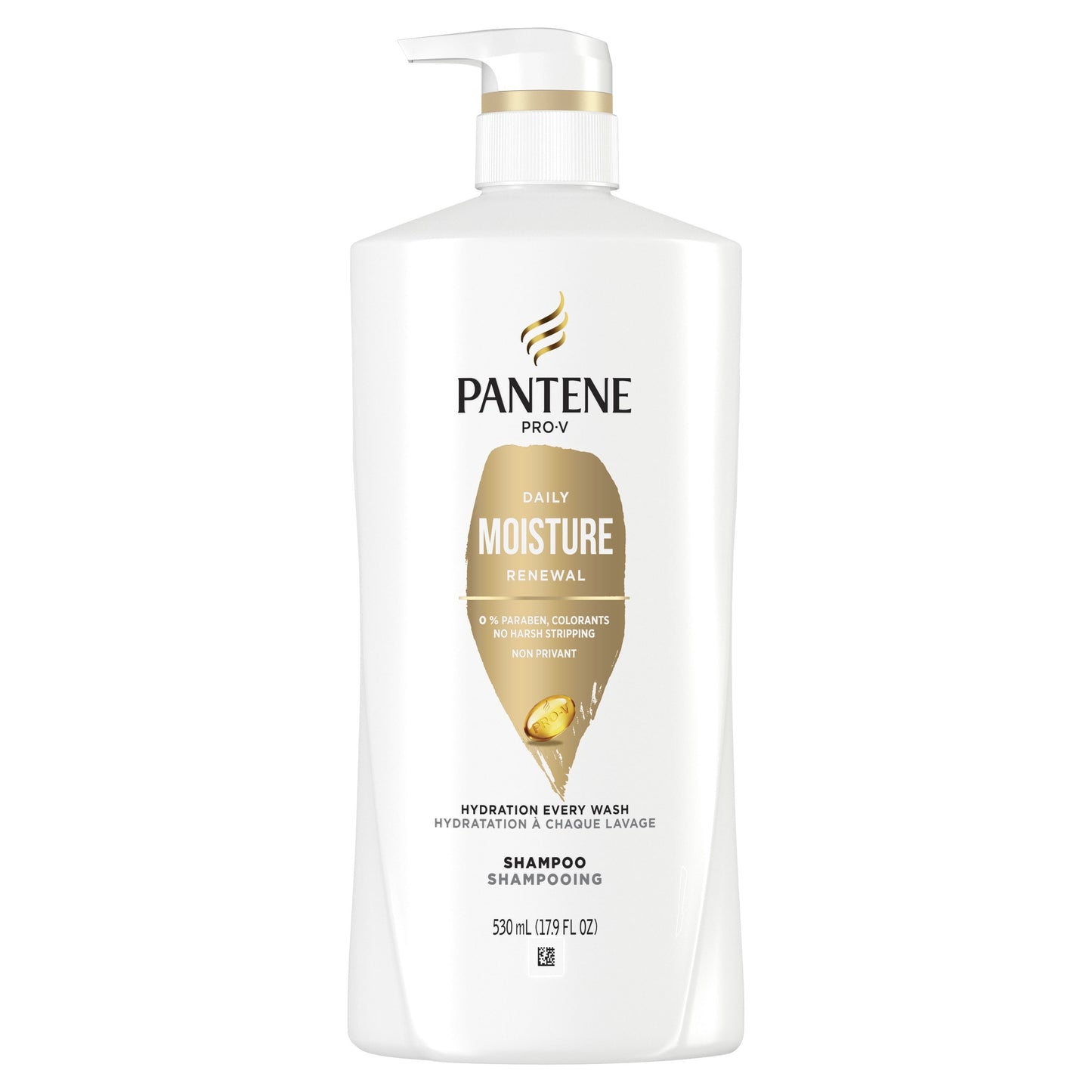Pantene Pro-V Daily Moisture Renewal Shampoo, All Hair Types, 17.9 fl oz