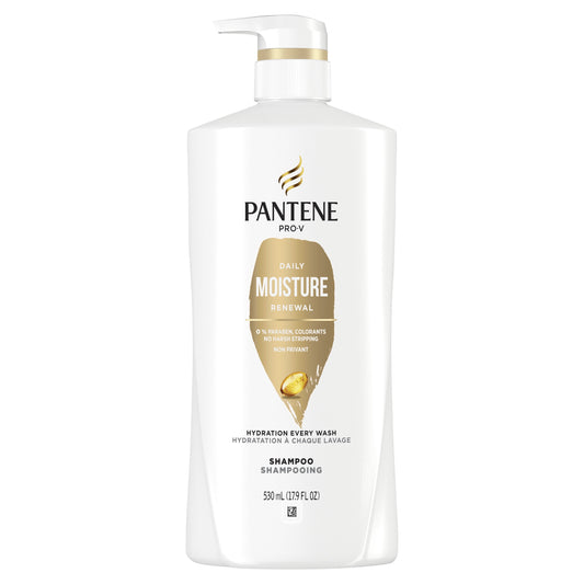 Pantene Pro-V Daily Moisture Renewal Shampoo, All Hair Types, 17.9 fl oz