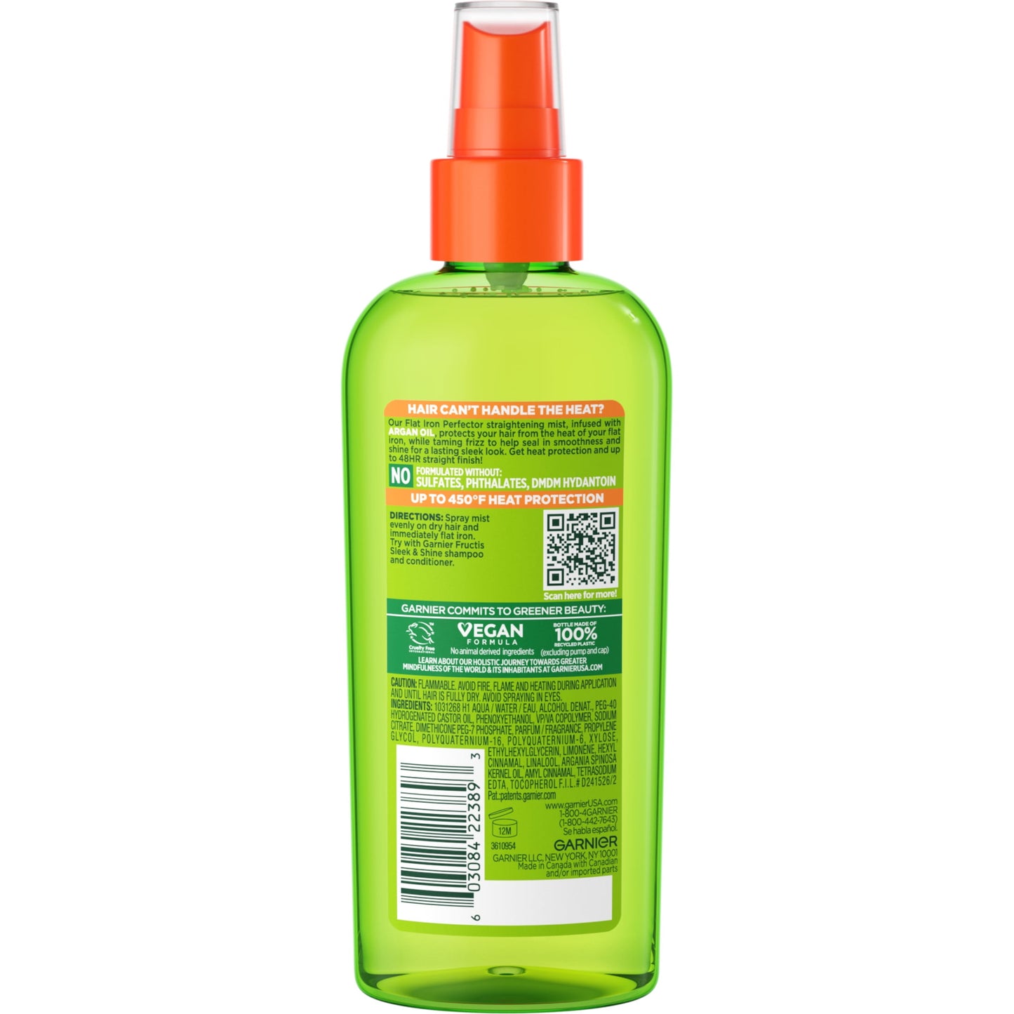 Garnier Fructis Flat Iron Perfector Straightening Mist with Argan Oil, 6 fl oz