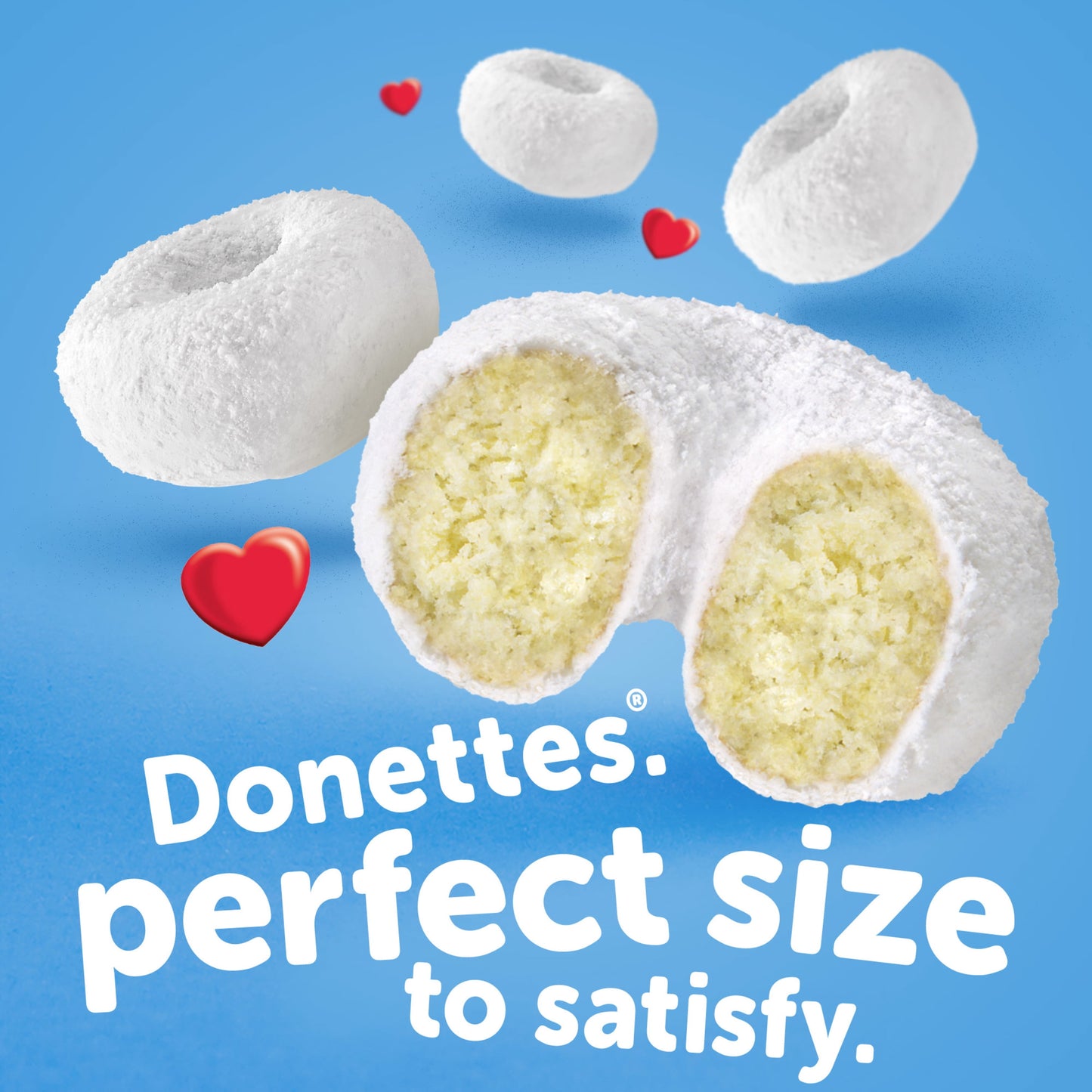 HOSTESS Powdered DONETTES Bag, Powdered Sugar Mini Donuts - 10 oz
