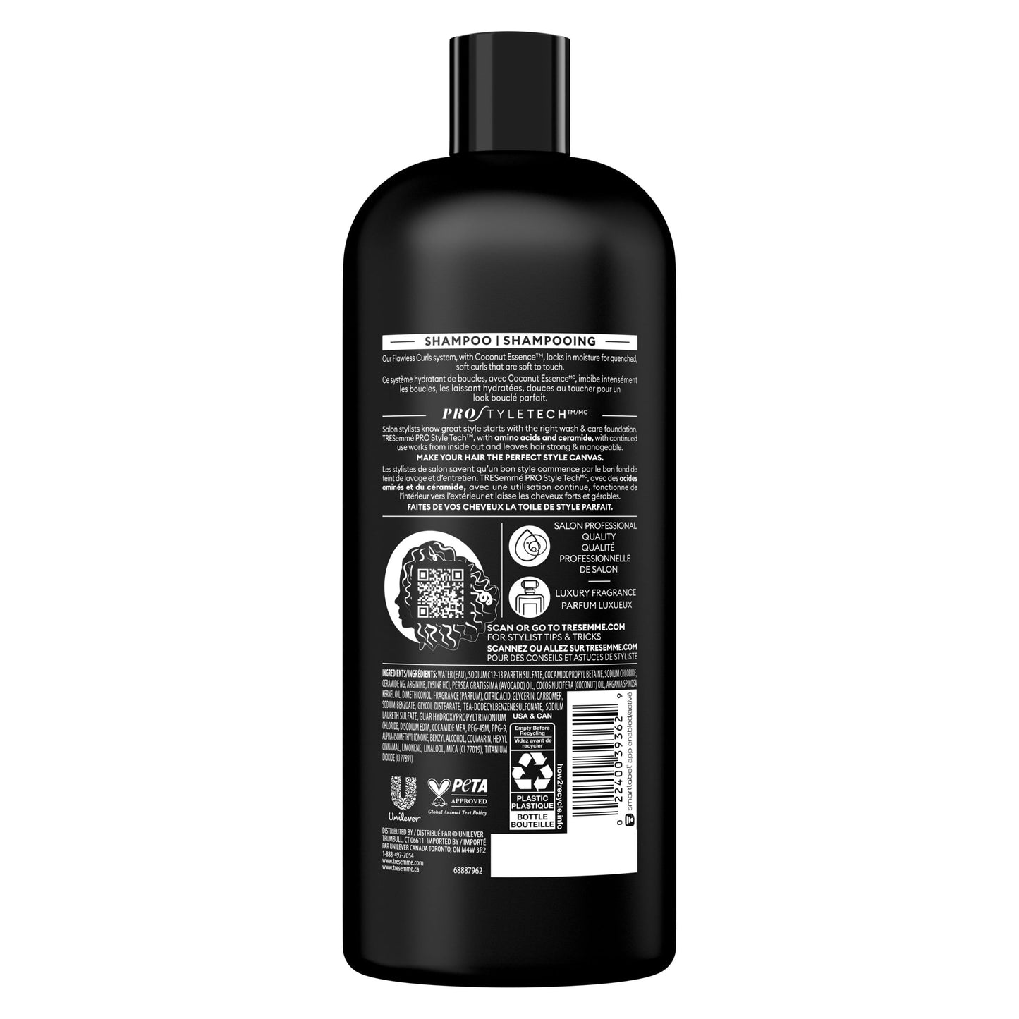 TRESemme Flawless Curls Enhancing Daily Shampoo, Coconut Essence, 28 fl oz