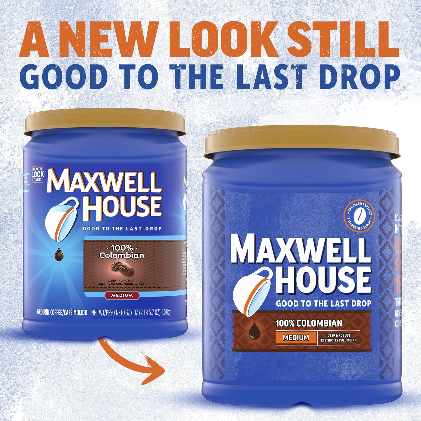 Maxwell House Medium Roast 100% Colombian Ground Coffee, 37.7 oz. Canister