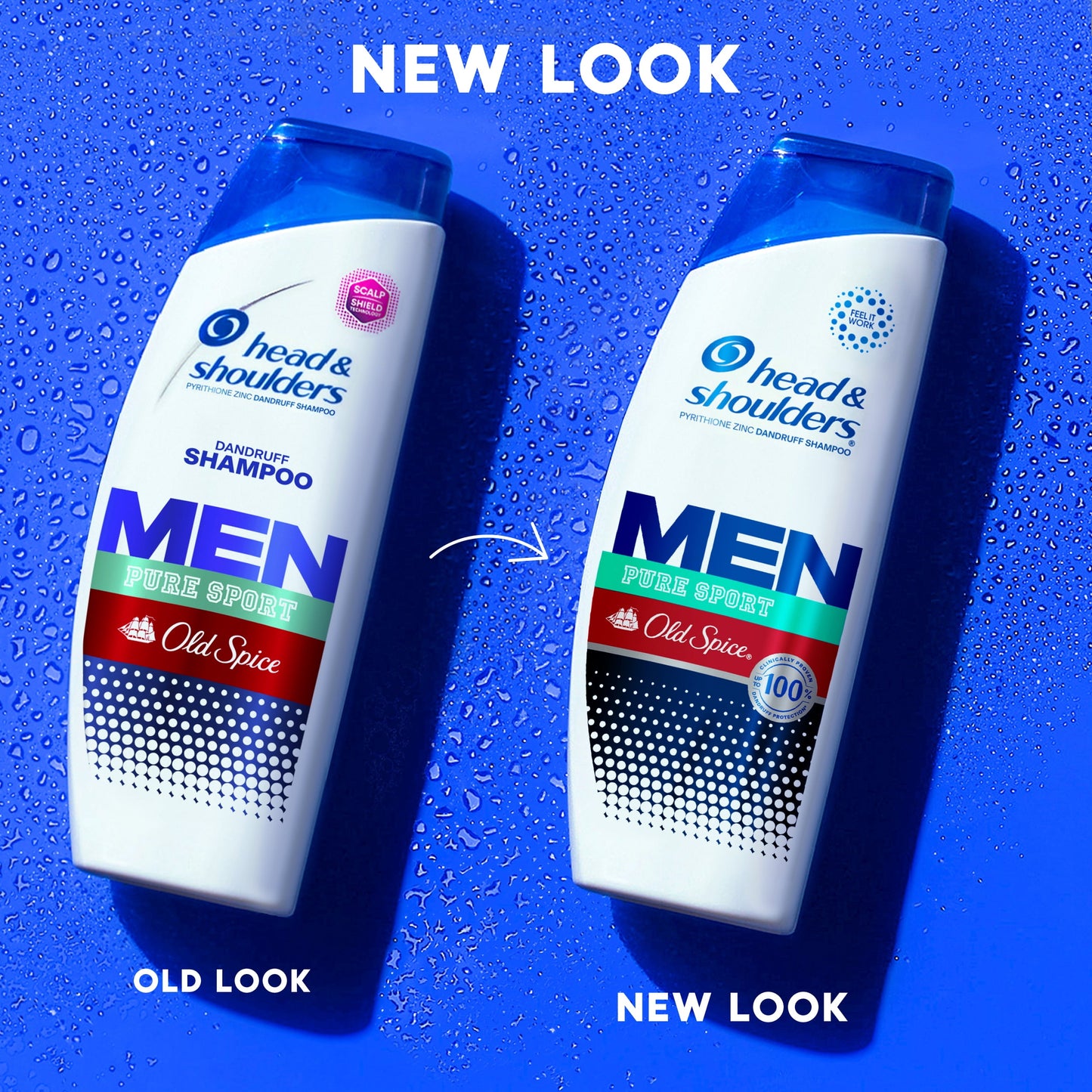 Head & Shoulders Men's 2 in 1 Dandruff Shampoo and Conditioner, Old Spice Pure Sport, 20.7 fl oz