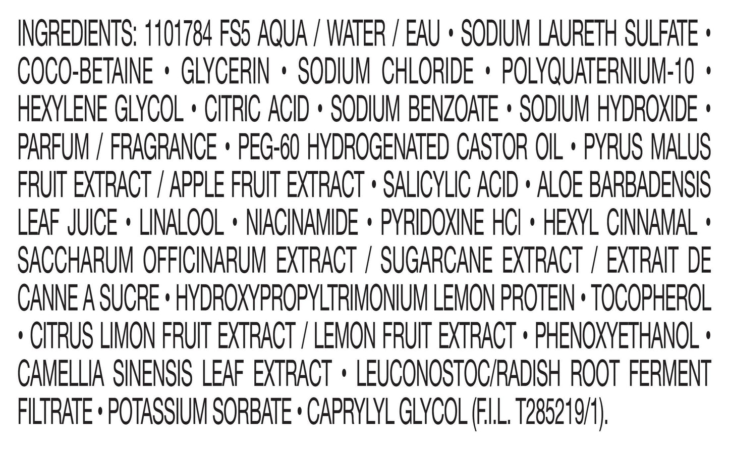 Garnier Fructis Pure Clean Purifying Shampoo, for All Hair Types, 33.8 fl oz