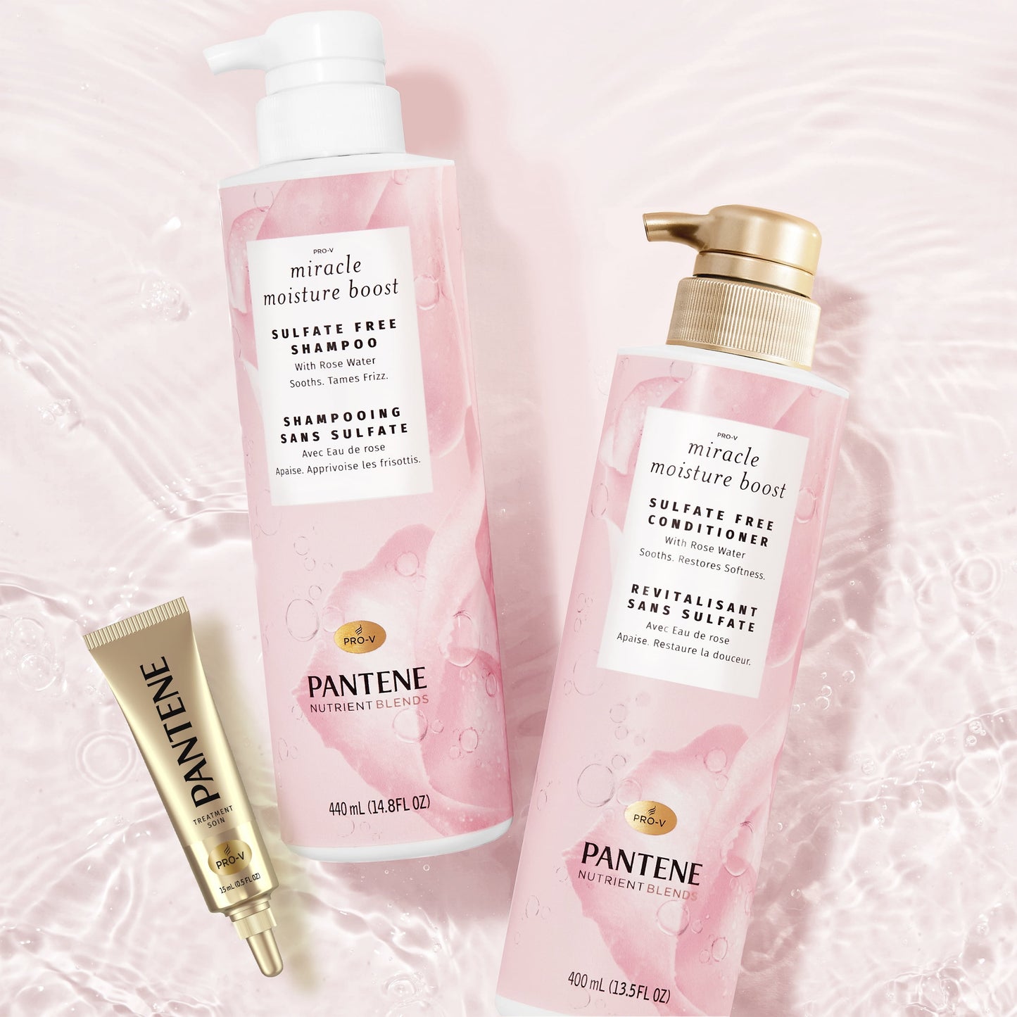 Pantene Nutrient Blends Miracle Moisture Boost Conditioner with Rose Water, 13.5 oz