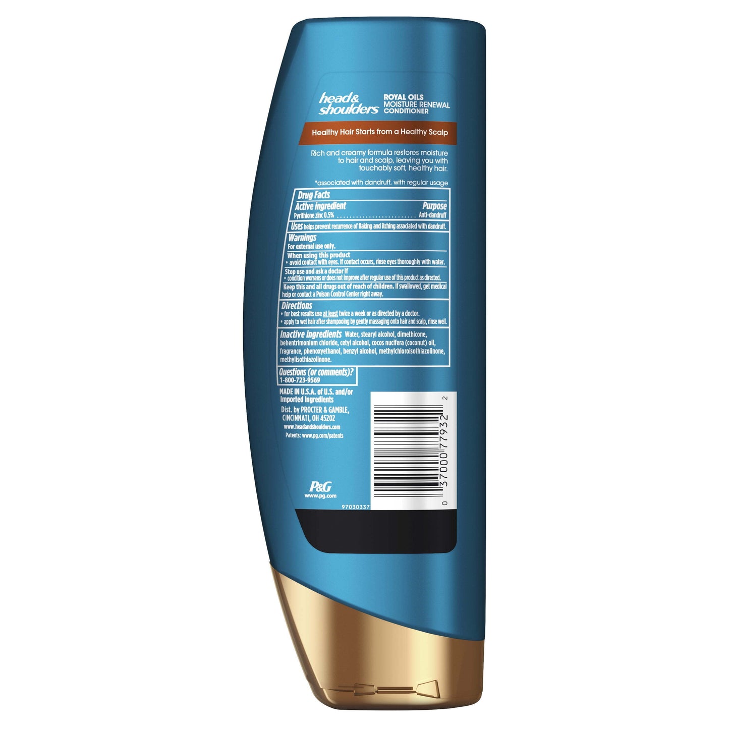 Head and Shoulders Royal Oils Conditioner, Moisture Renew, All Hair Types, 13.5 fl oz