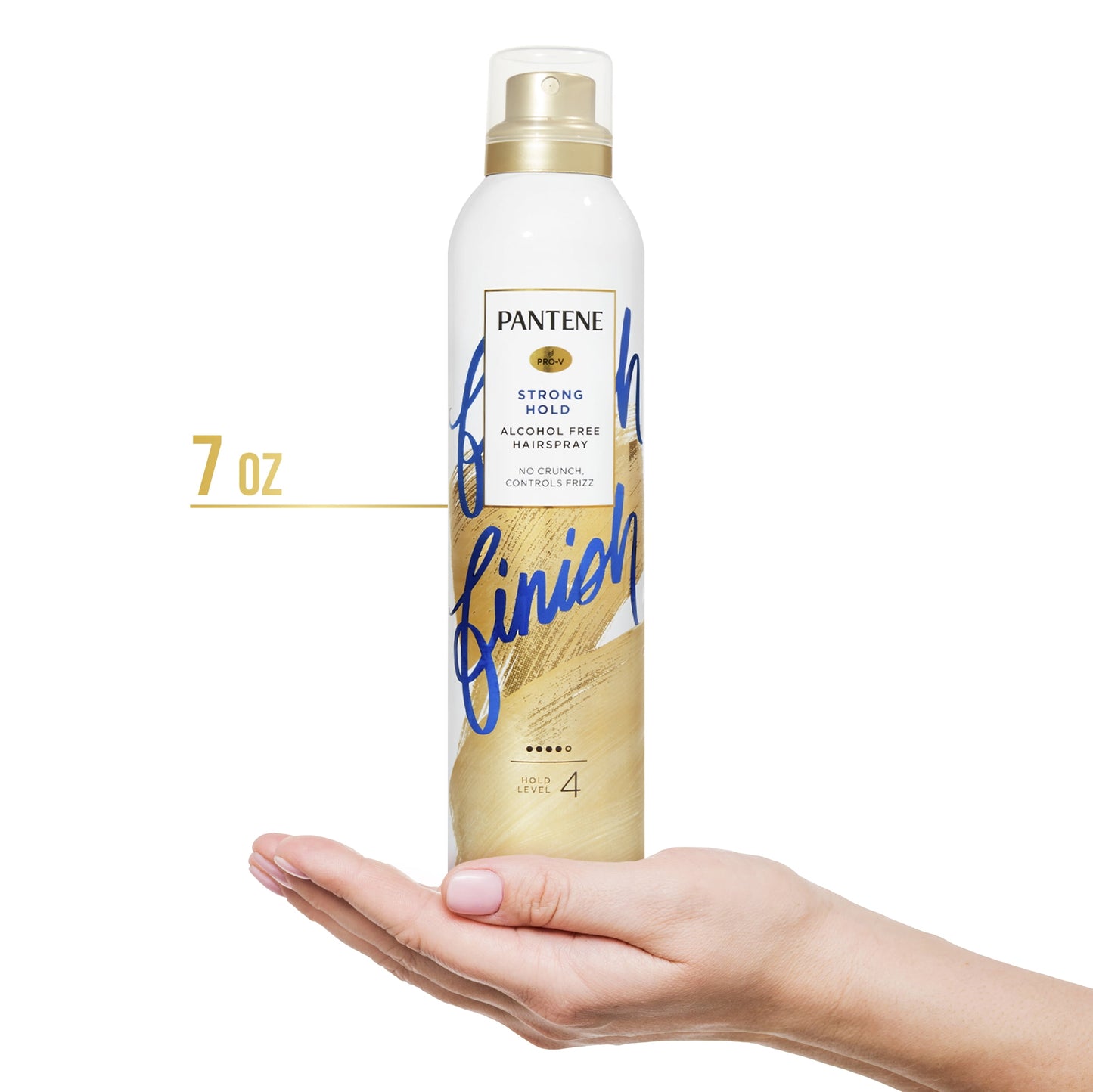 PANTENE Pro-V Strong Hold Alcohol Free* Level 4 Hairspray, 7.0 oz Unisex