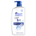 Head & Shoulders 2 in 1 Dandruff Shampoo and Conditioner, Classic Clean, 28.2 fl oz, For All Hair Types
