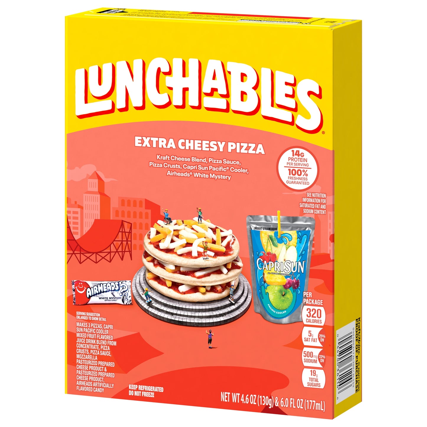 Lunchables Extra Cheese Pizza Kids Lunch Meal Kit, 10.6 oz Box