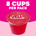 Jell-O Original Strawberry Jello Cups Gelatin Snack Value Pack, 8 Ct Cups