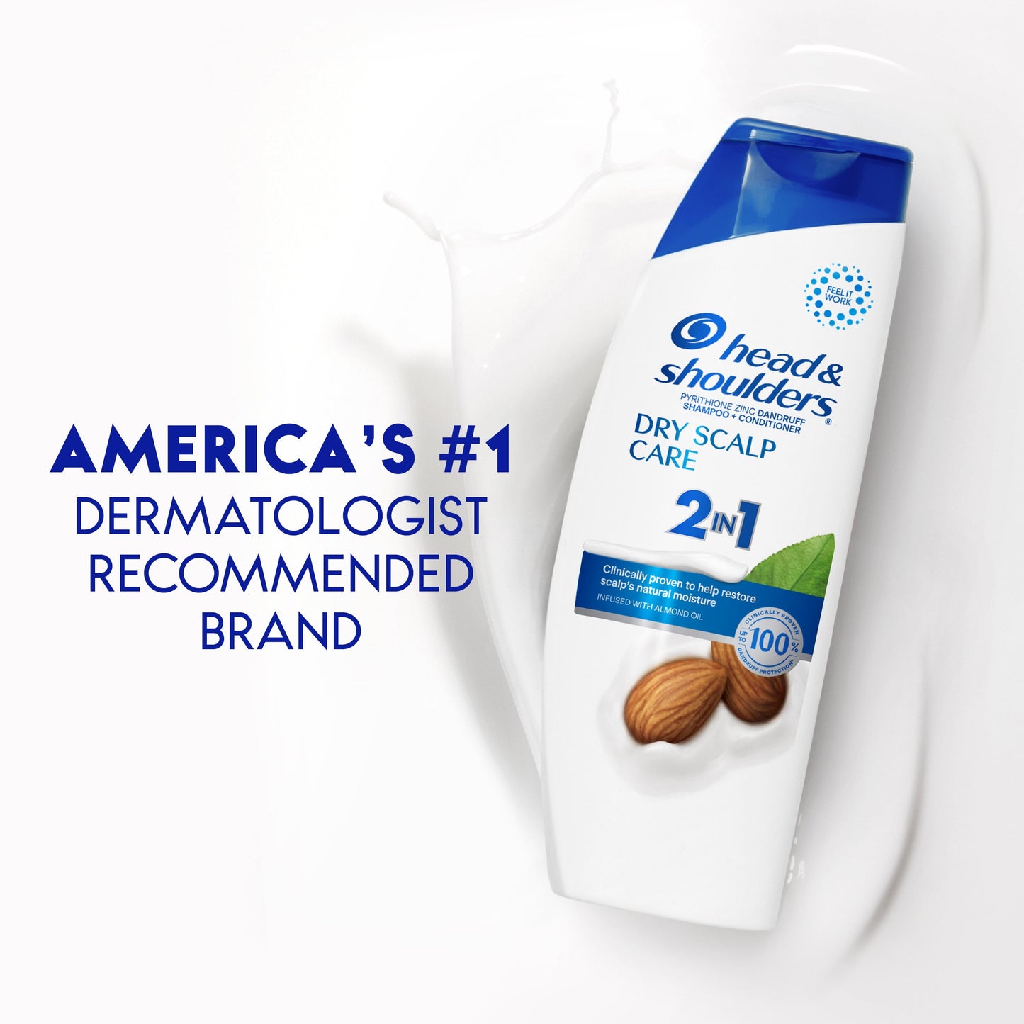 Head & Shoulders 2 in 1 Dandruff Shampoo and Conditioner, Dry Scalp Care, 8.45 oz