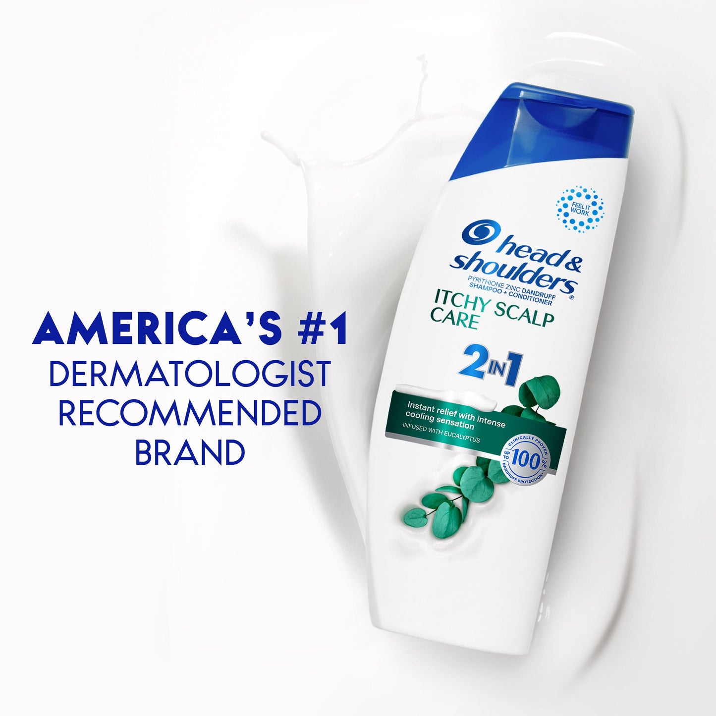 Head & Shoulders 2 in 1 Dandruff Shampoo and Conditioner, Itchy Scalp Care 12.5 oz
