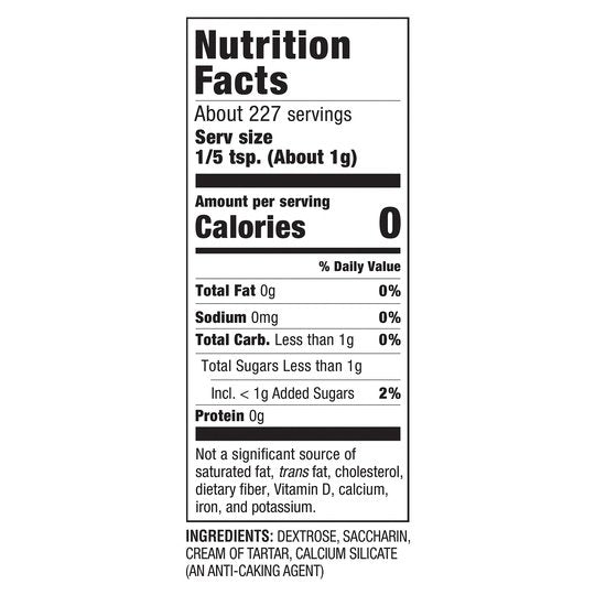 Sweet'N Low Zero Calorie Sweetener, 8 oz